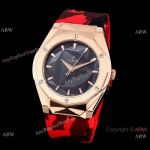 Swiss Quality Hublot Classic Fusion Orlinski King Watch Red Camouflage Strap Rose Gold